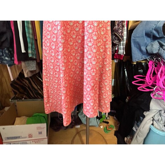 PrAna Summer Peach Aztec Print Cali Racerback Dress Built in bra Sz XL Stretch - Picture 3 of 10